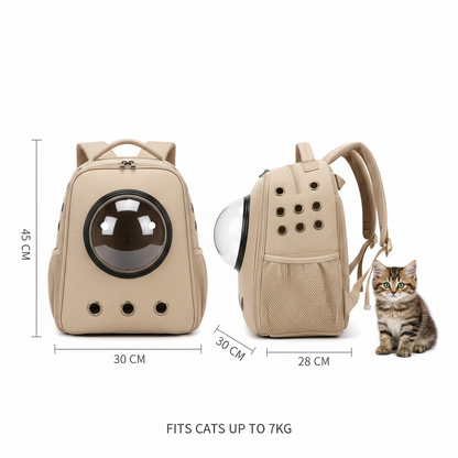 Sac à Dos de Transport pour Chat "Hublot" – Design Ergonomique